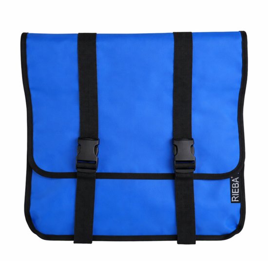 Rieba® Dubbele Fietstas 42 Liter - Electrische fiets - Stadsfiets - Reflectoren - Blauw - Waterdicht - Tarpaulin - Universele Bevestiging — afbeelding 2