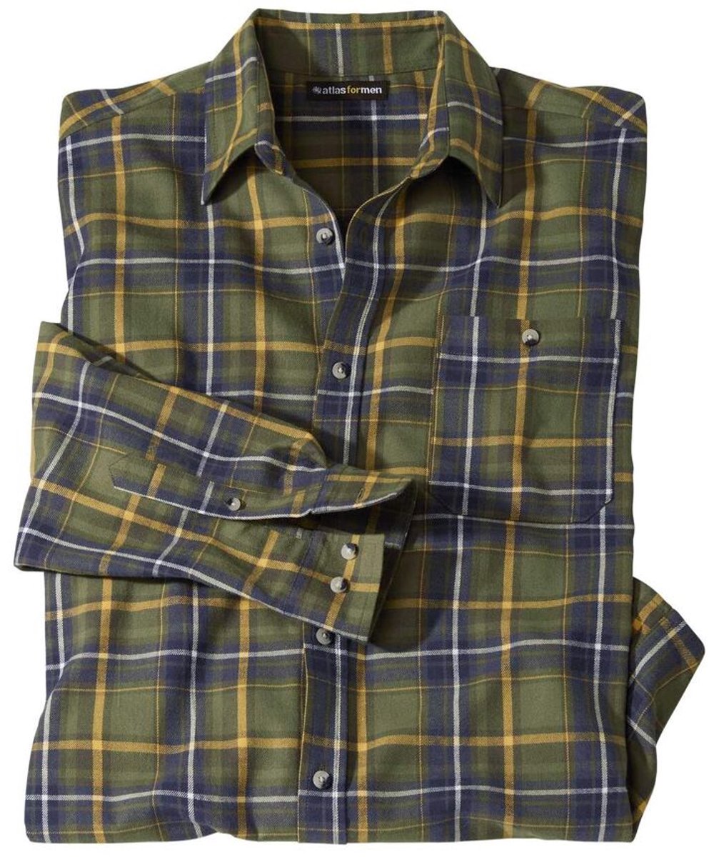 ATLAS FOR MEN - Flanellen overhemd Forest - Heren - Verkrijgbaar in grote maten - XXL
