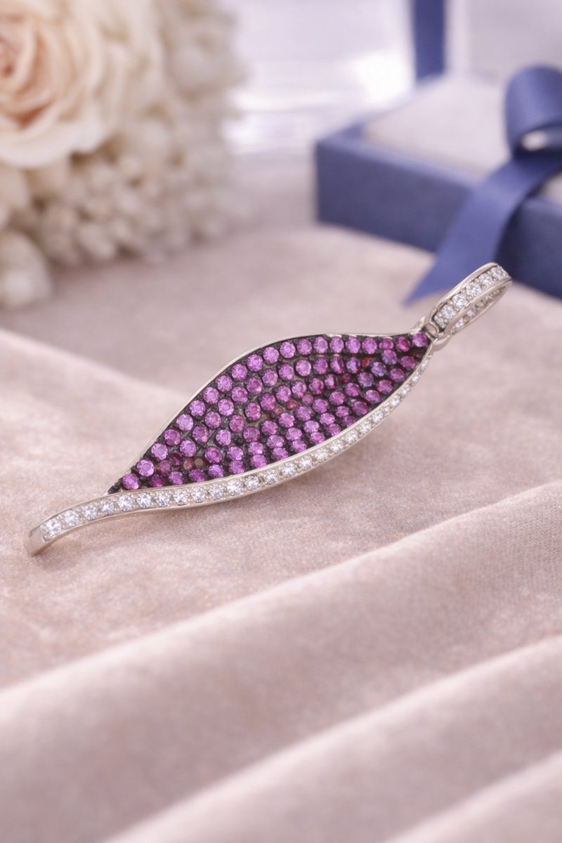 925 Sterling Zilveren Dames Hanger met Natuurlijke Padparadscha Saffier Gecertificeerd Sieraad