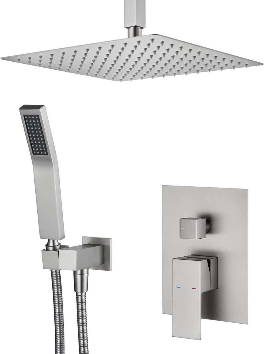 Douchesysteem Set - Regendouche Badkamer - Comfortabele Douche Ervaring - Plafondmontage O