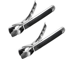 GIONAR 2 stuks tang voor heteluchtfriteuse, airfryer-tang, oventang voor heteluchtfriteuse, geschikt voor de keuken, anti-verbrandingsclip van roestvrij staal