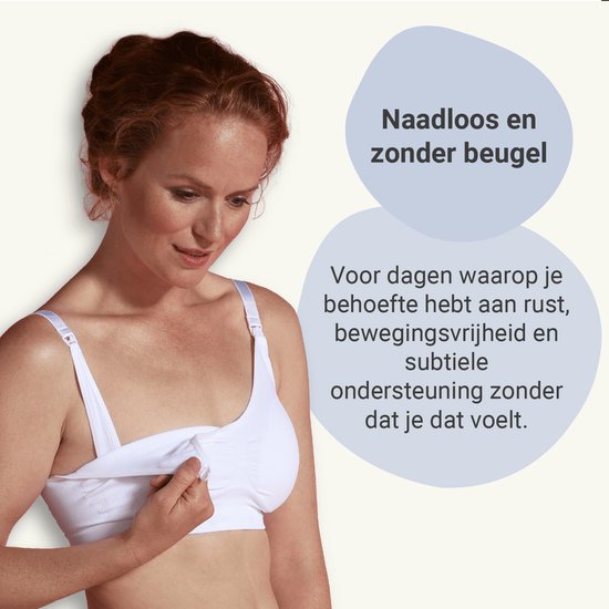 Carriwell meegroei- en voedingsbh naadloos beige effen - Prénatal