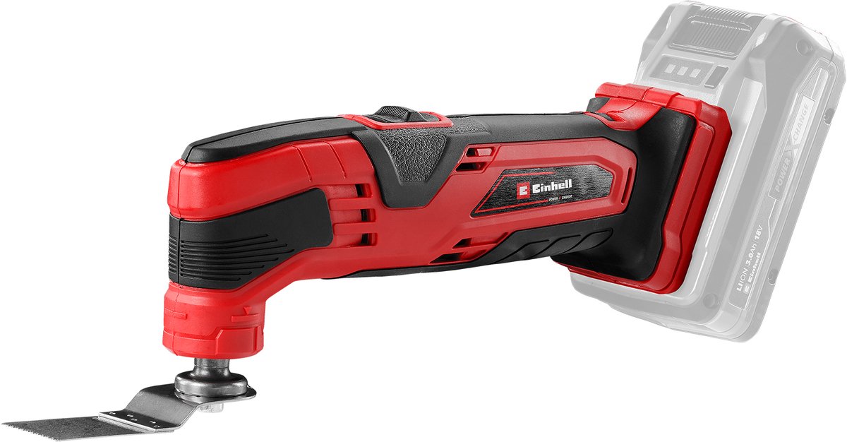 Bol.com Einhell Accu Multitool TC-MG 18 Li Solo - Power X-Change - 18 V/Li-ion - Incl. 9x schuurpapier en 3 verschillende zaagbl... aanbieding