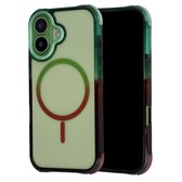 Selencia Hoesje - Geschikt voor Apple iPhone 17 - Gradient Backcover - Groen / Bruin