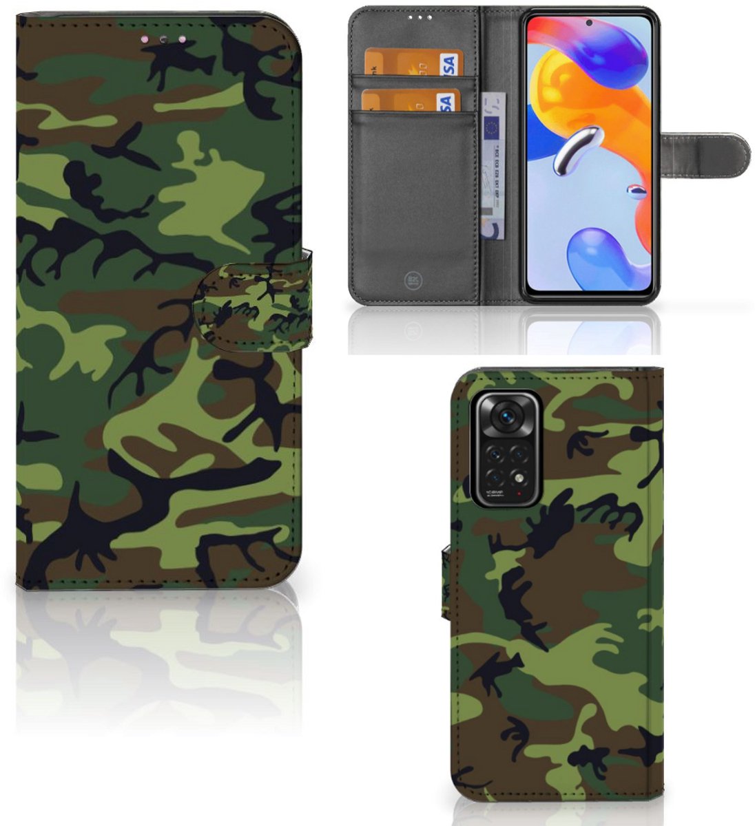 Xiaomi Redmi Note 11 Pro 5G/4G Telefoon Hoesje Army Dark