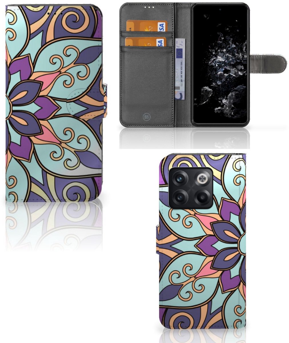 OnePlus 10T Hoesje Purple Flower