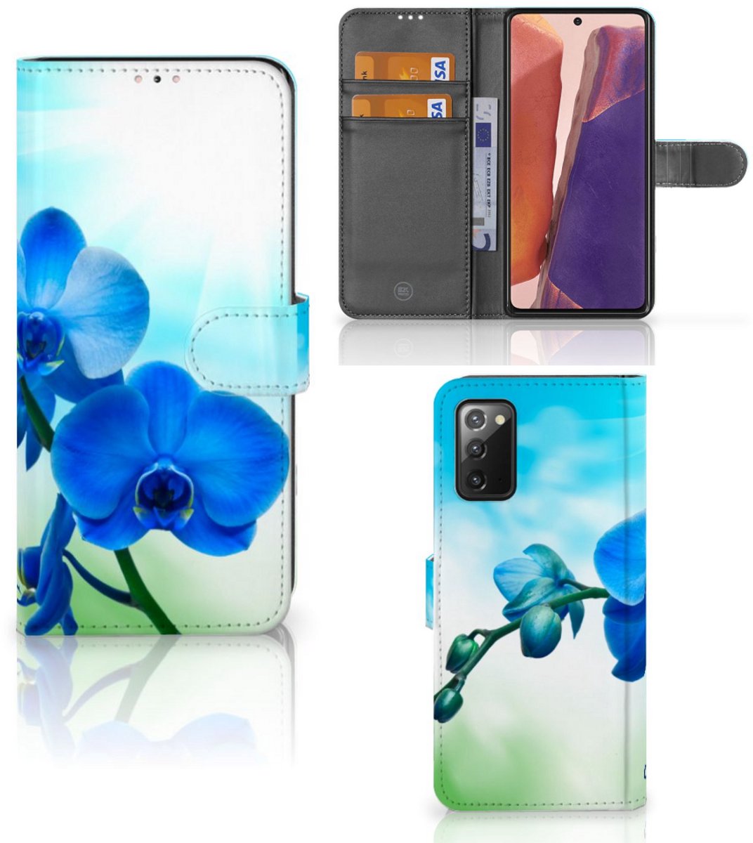 Samsung Galaxy Note 20 Hoesje Orchidee Blauw - Cadeau voor je Moeder