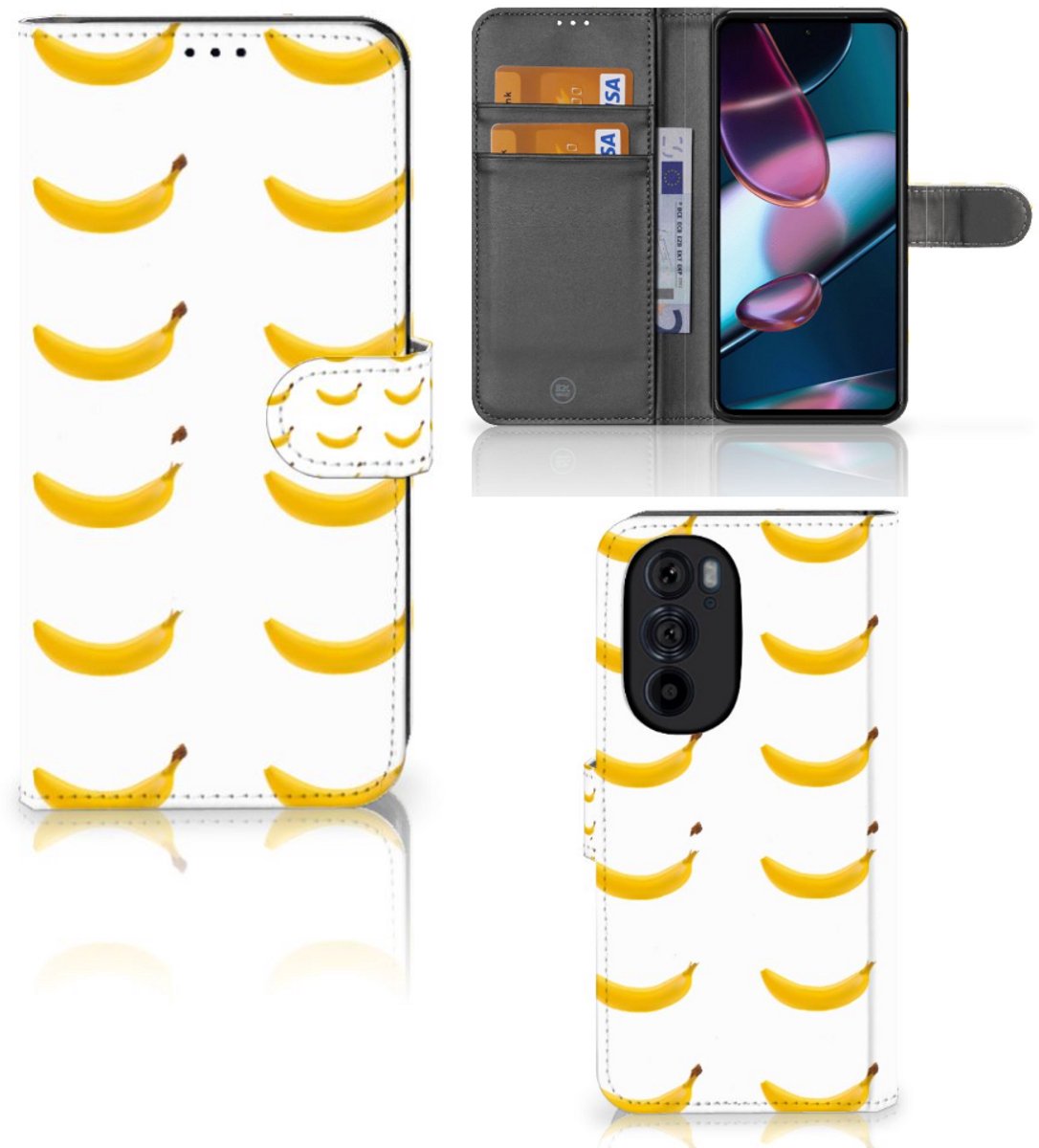 Motorola Edge 30 Pro Book Cover Banana