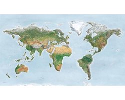 Topographic Surftrip Map by Awesome Maps - Geïllustreerde wereldkaart voor surfers - Poster van 90 x 60 cm (Surftrip Map)