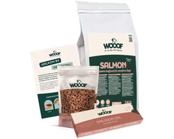 WOOOF Zalm Krokant Hondenvoer Probeerpakket - Hondenbrokken Droogvoer - 3kg