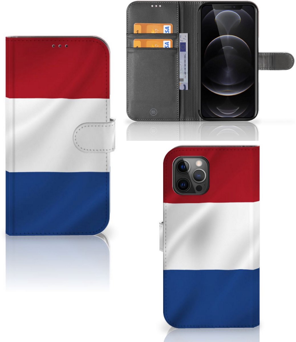 Apple iPhone 12 Pro Max Bookstyle Case Nederlandse Vlag