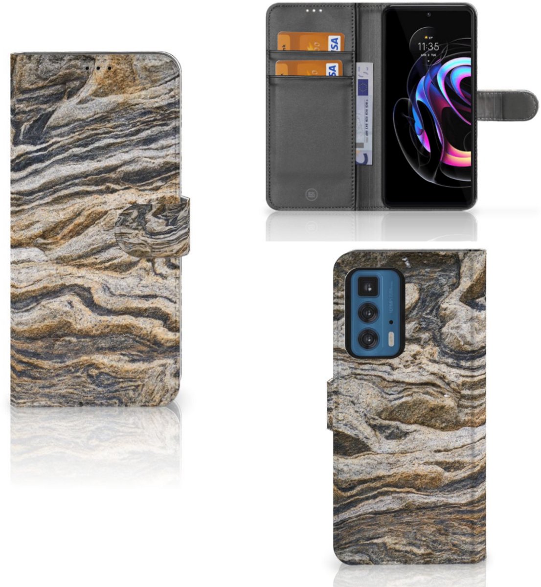 Motorola Edge 20 Pro Bookcase Steen