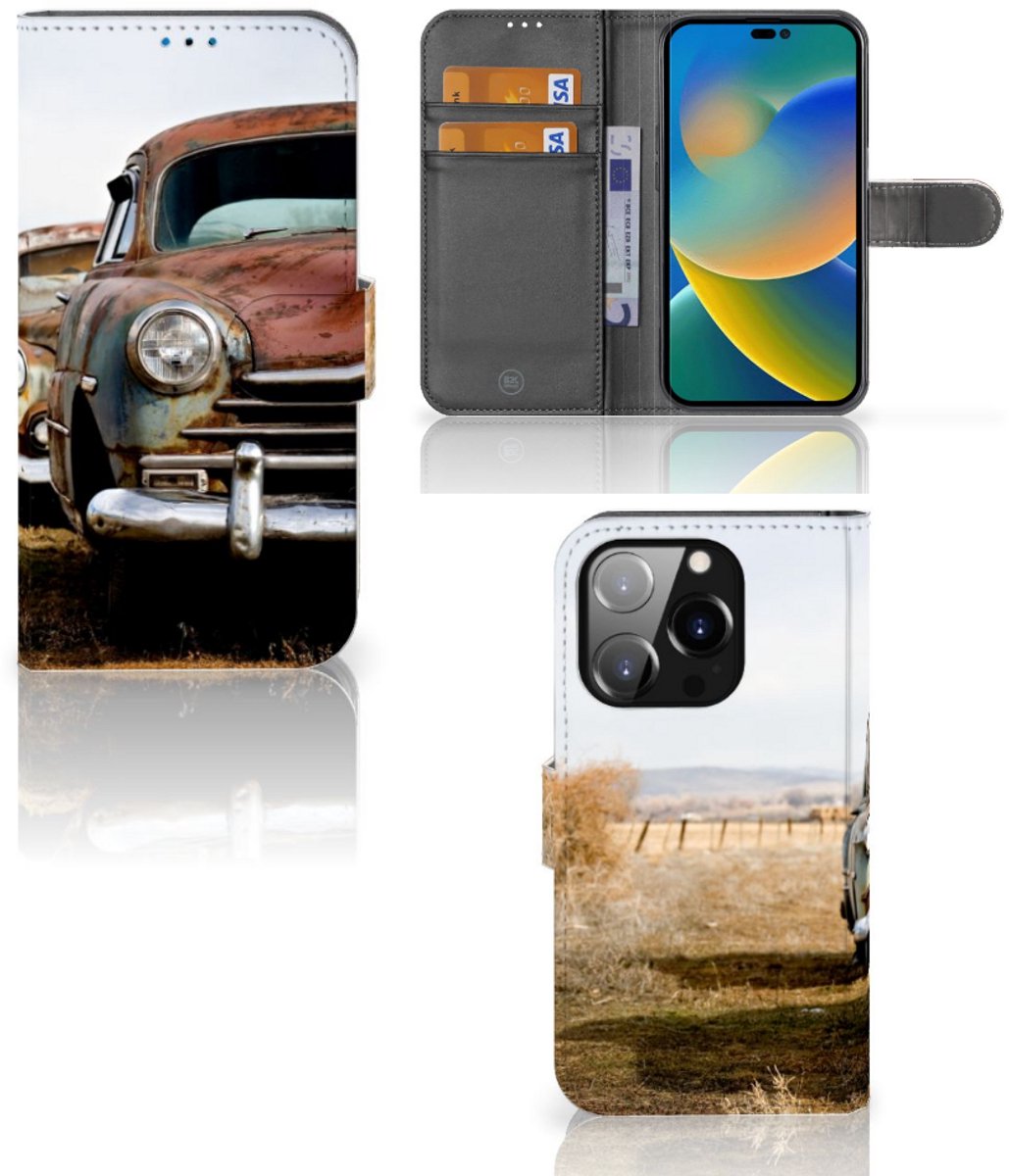iPhone 14 Pro Telefoonhoesje met foto Vintage Auto