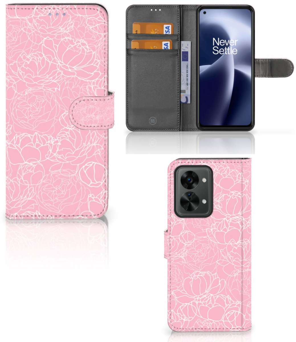 OnePlus Nord 2T Hoesje White Flowers