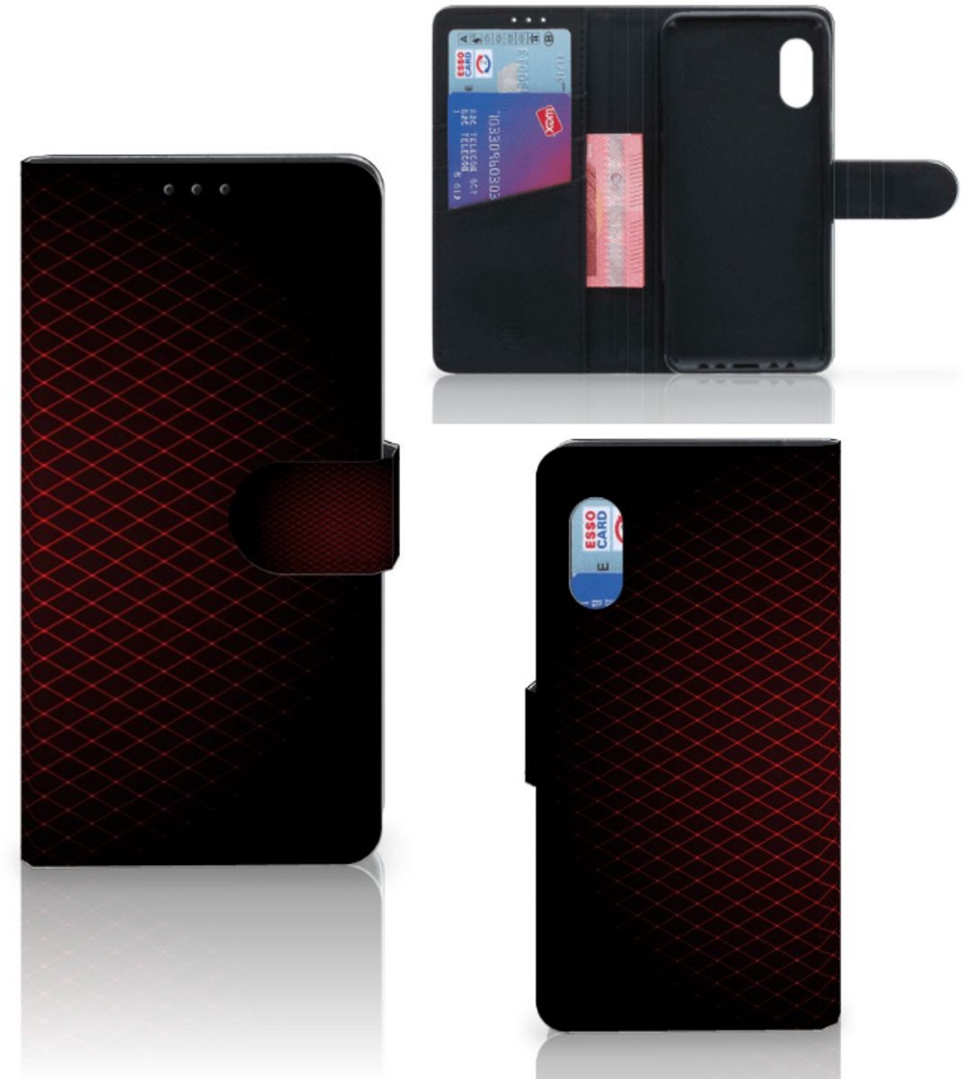 Samsung Xcover Pro Telefoon Hoesje Geruit Rood