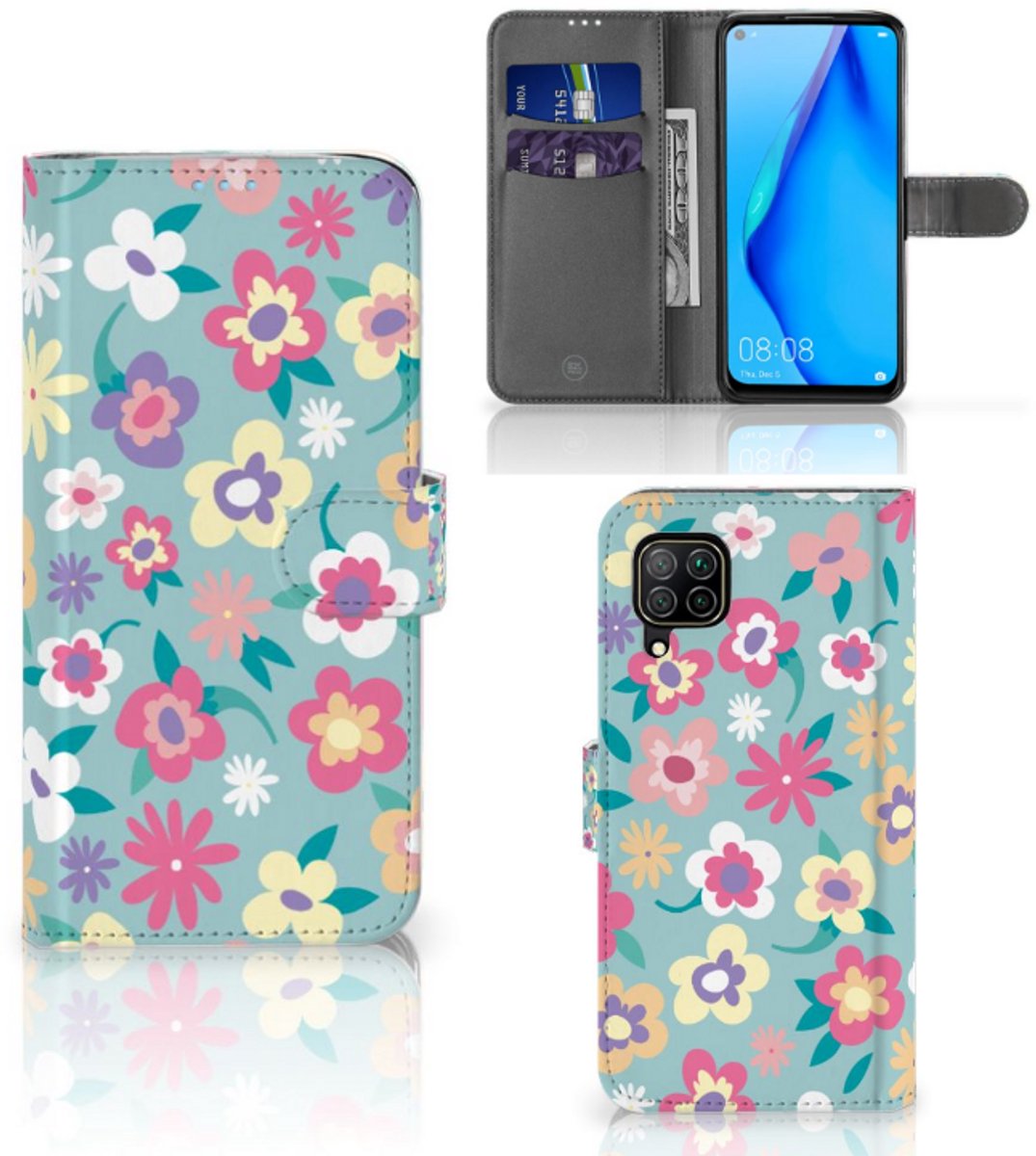 Huawei P40 Lite Hoesje Flower Power