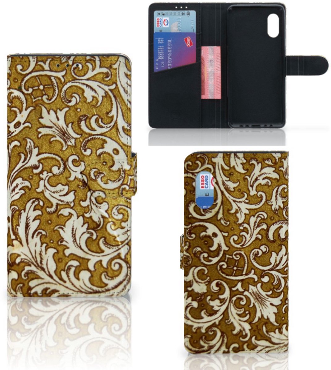 Wallet Case Samsung Xcover Pro Barok Goud