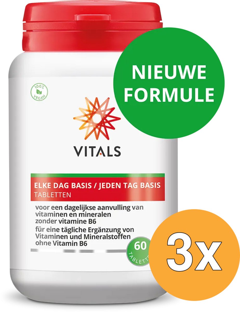 3x Vitals Elke Dag Basis (60 tabletten)