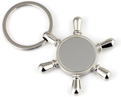 Maycom gepolijst zilver schip roer met spiegel sleutelhanger sleutelhanger sleutelhanger sleutelhanger ring sleutelhanger sleutelhanger 86022