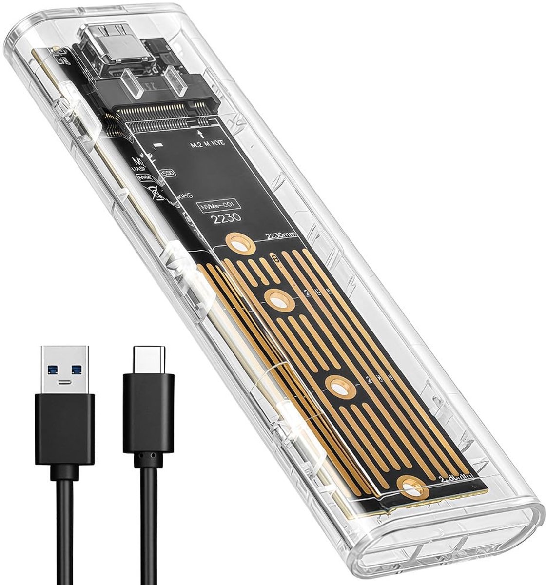Allecto - M.2 NVMe SSD Enclosure - USB 3.1 Gen 2, Tot 2TB, Snelle Gegevensoverdracht