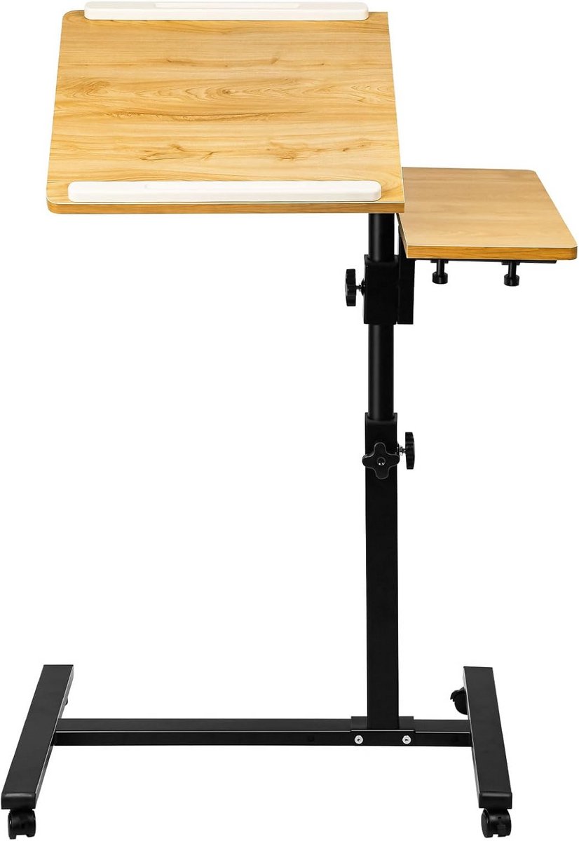 Laptoptafel op Wielen - Bijzettafel - Bedbureau - Multifunctioneel gebruik