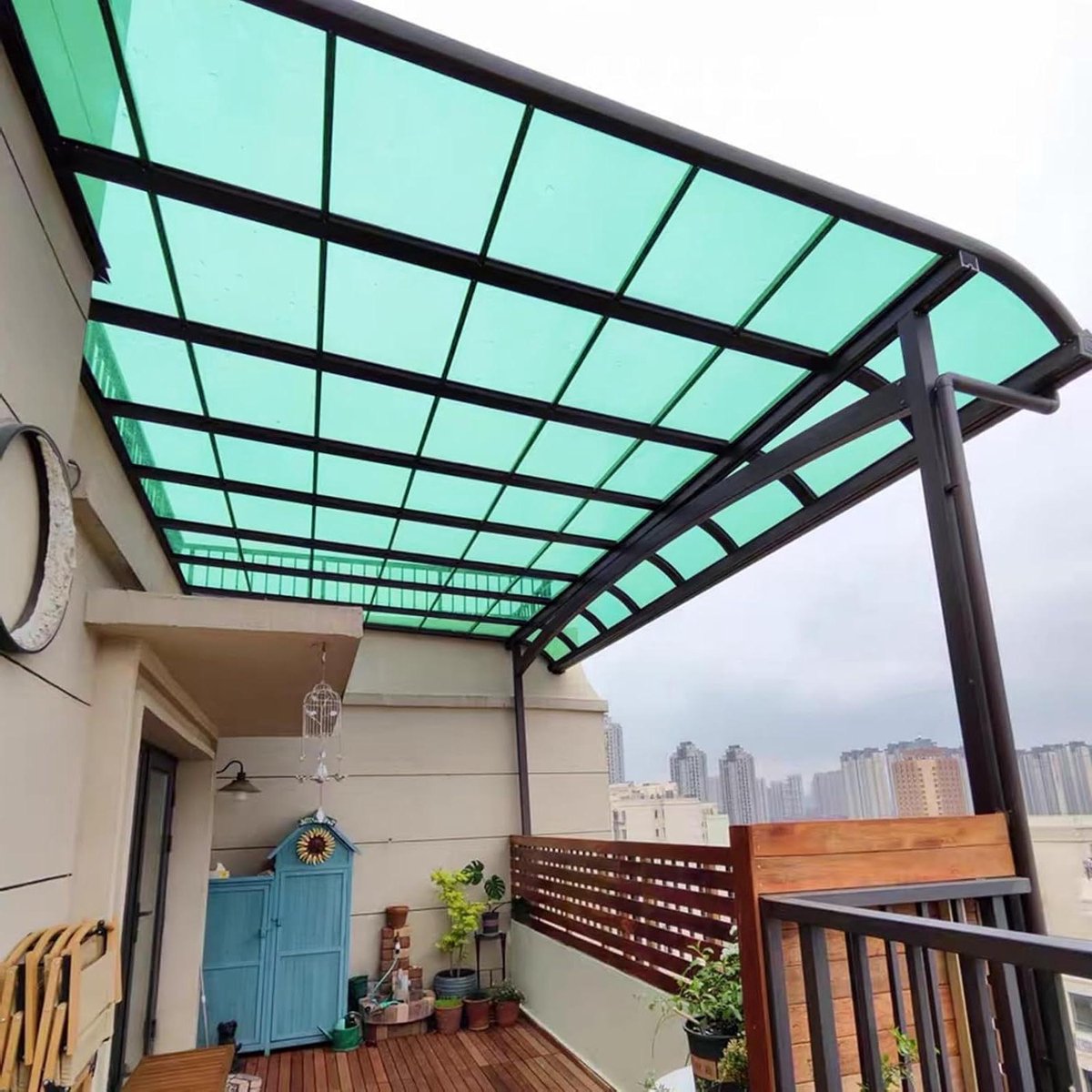 Polycarbonaat Kaspanelen - Kunststof Plaatdakpanelen - Buitenruimte Bedekken - Hoge Lichtdoorlatendheid 88% - 100x900cm - Groen