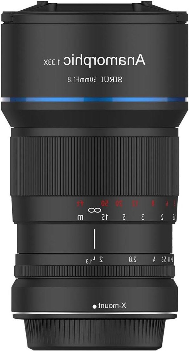 Anamorfische cine lens - Brede beeldlens - Filmische opnames maken - Hollywood flares en bokeh - F1.8 diafragma - Zwart
