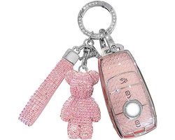 Elegante Sleutelhanger voor Auto Sleutel met Diamanten Beer - Geschikt voor Mercedes E-Class, S-Class, A-Class, C-Class en G-Class (2017-2023)