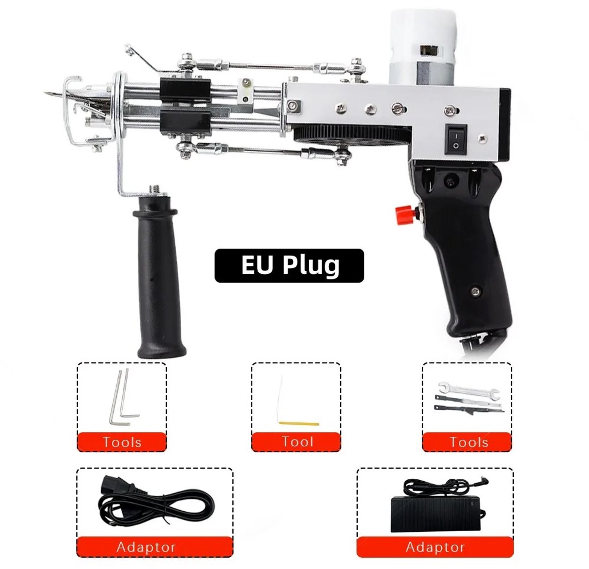 ShaSha Tufting Gun 2-in-1 – Elektrisch Tuftpistool Cut & Loop – DIY Tapijt Maken Machine – Verstelbare Snelheid & Pile Hoogte – Tufting Set voor Beginners & Gevorderden