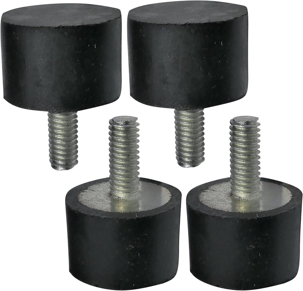 Trillingsdempende Voeten - Rubberen Dempers - Apparaten Stabiliseren - Schroefdraad M4 - 15x10mm - Zwart