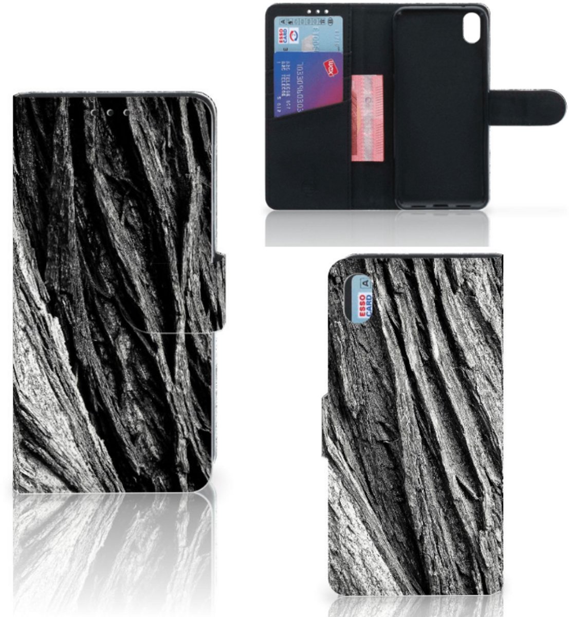 Book Style Case Xiaomi Redmi 7A Boomschors Grijs