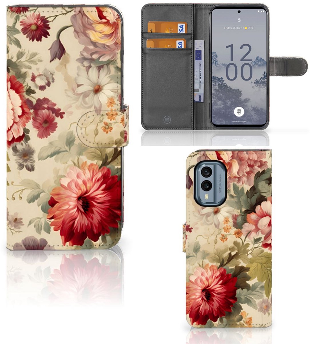 Hoesje voor Nokia X30 Bloemen