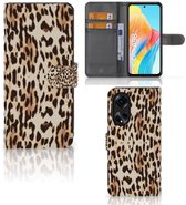 Cuir PU Premium Housse Portefeuille Coque pour OPPO A98 5G Coque Téléphone Léopard