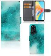 Portefeuille OPPO A98 5G Cuir PU Portefeuille Livre Peinture Bleu