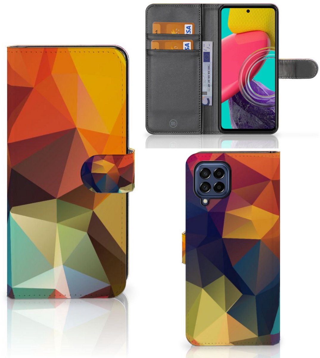 Samsung Galaxy M53 Book Case Polygon Color