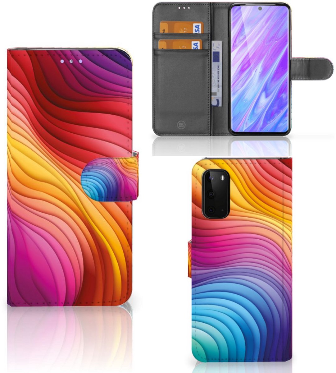 Book Case voor Samsung Galaxy S20 Regenboog