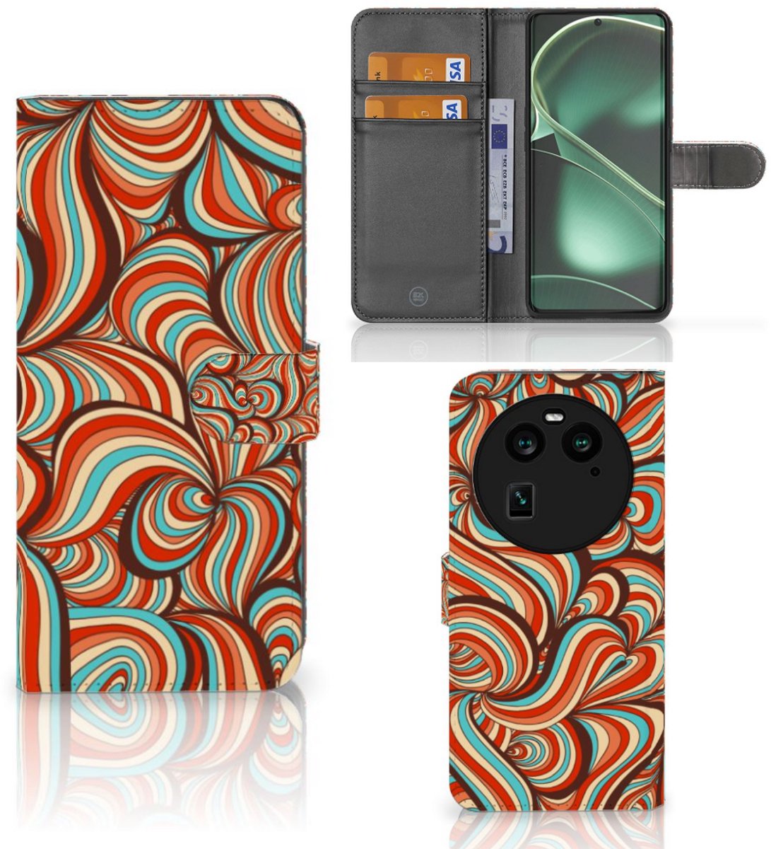 Boekhoesje voor OPPO Find X6 Hoesje Retro