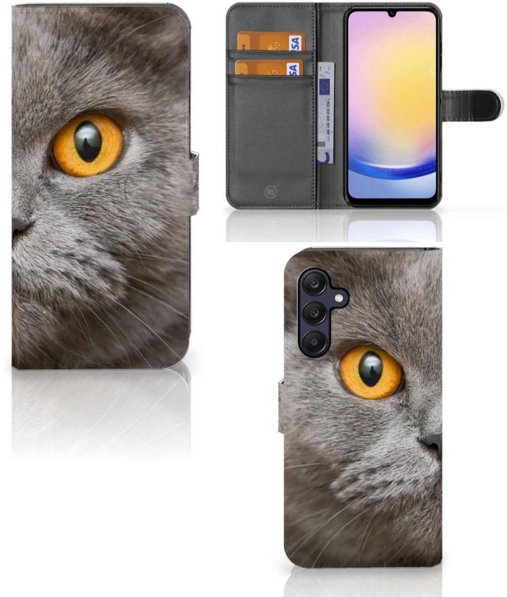 Telefoonhoesje met Pasjes Samsung Galaxy A25 Britse Korthaar