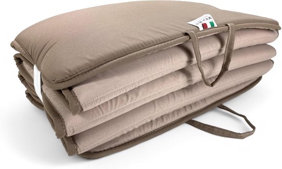Opvouwbaar Matras - Ligmat Strandmat - Comfort Buiten - Dubbelzijdig Ontwerp - 52 x 200 cm - Beige/Taupe — afbeelding 3