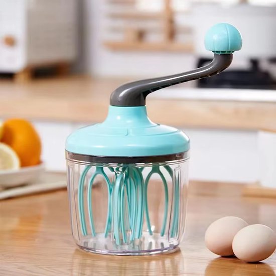 Multifunctionele Handmatige Garde - Semi-automatische Eierklopper & Roomklopper - Handmixer voor Ei, Slagroom en Cake - Keuken Hand Crank Mixer - Handmatige Keukenmixer - Groen van rimmo — afbeelding 3