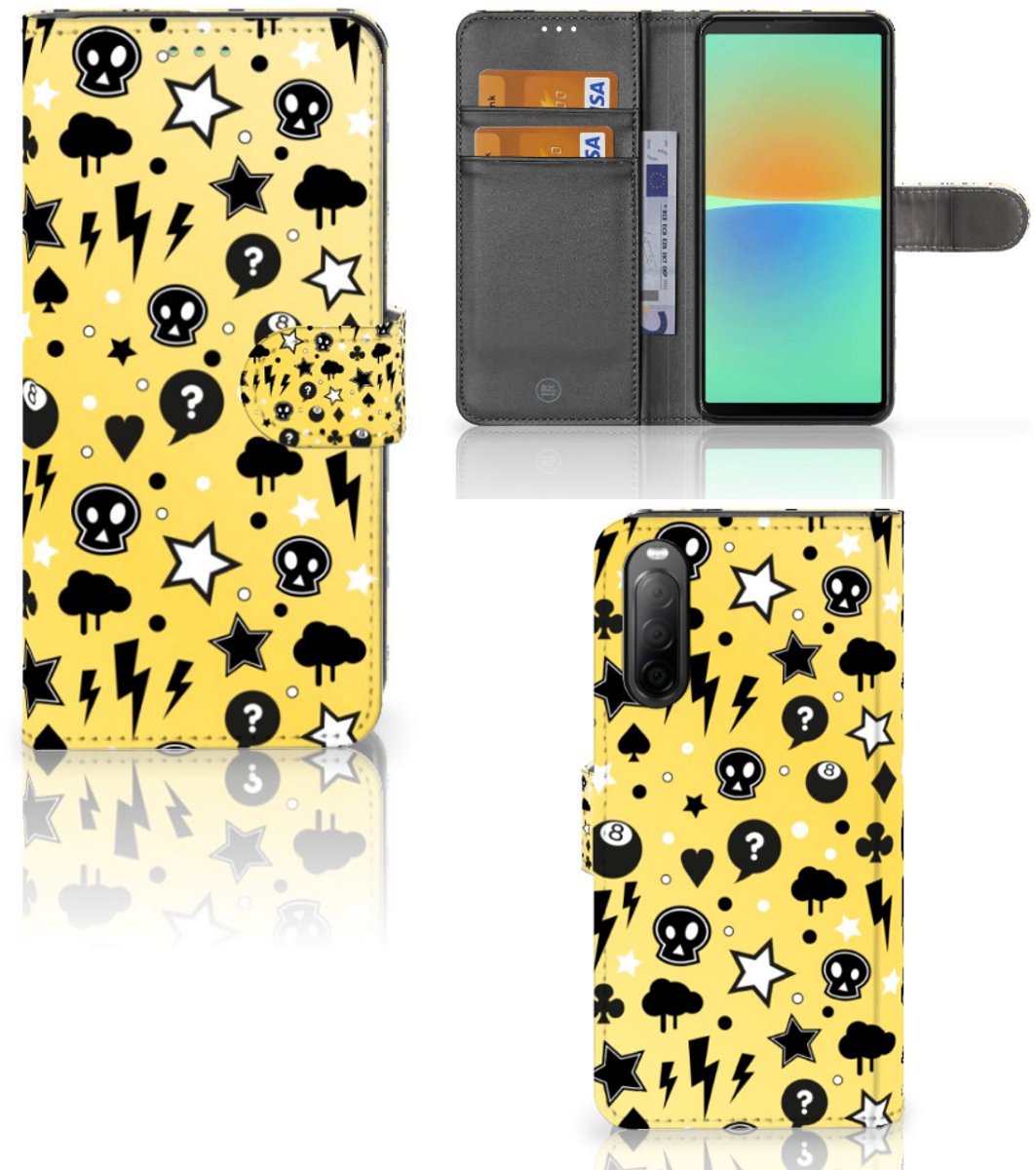 Telefoonhoesje met Naam Sony Xperia 10 IV Punk Geel