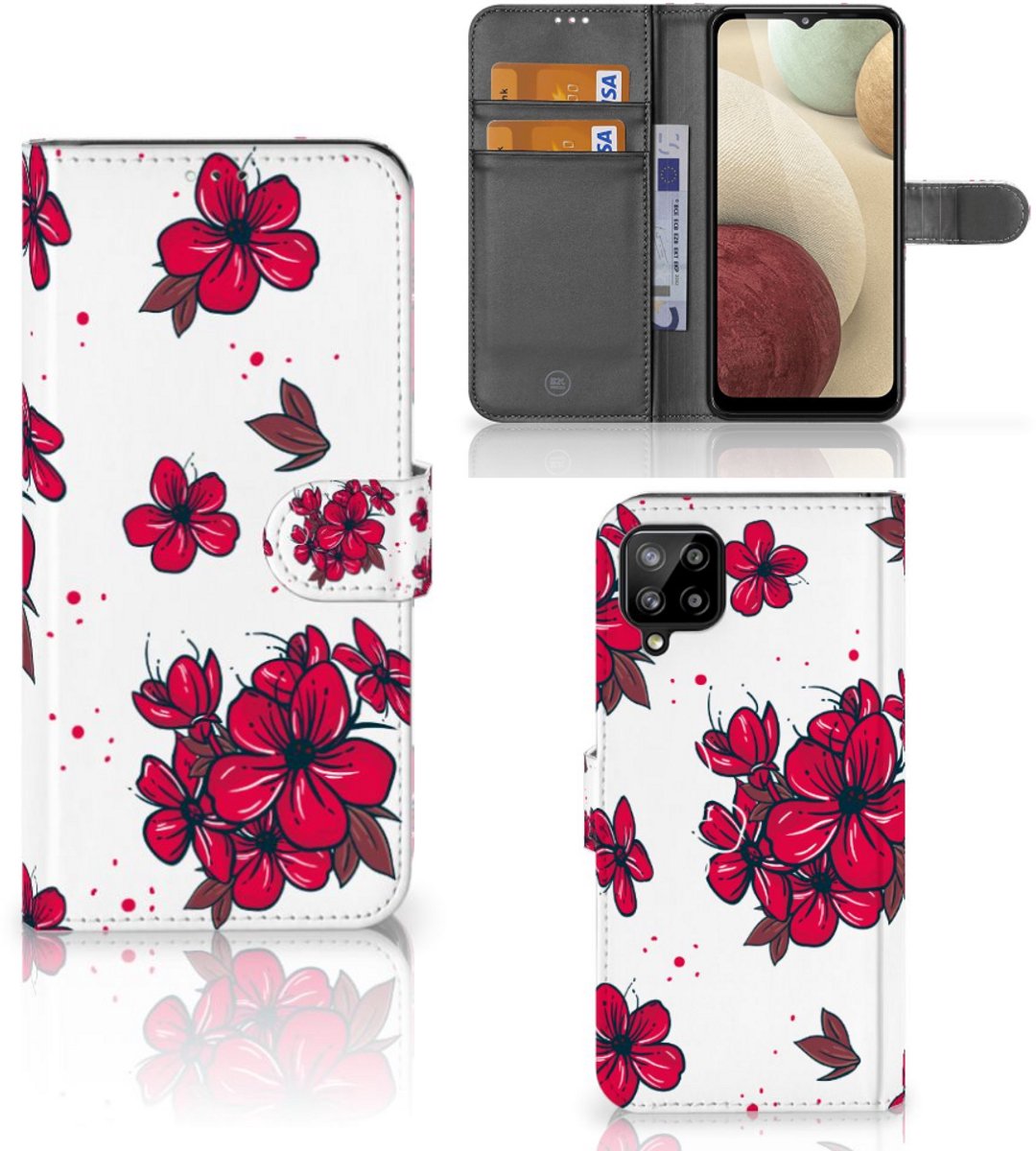 Samsung Galaxy A12 Hoesje Blossom Red