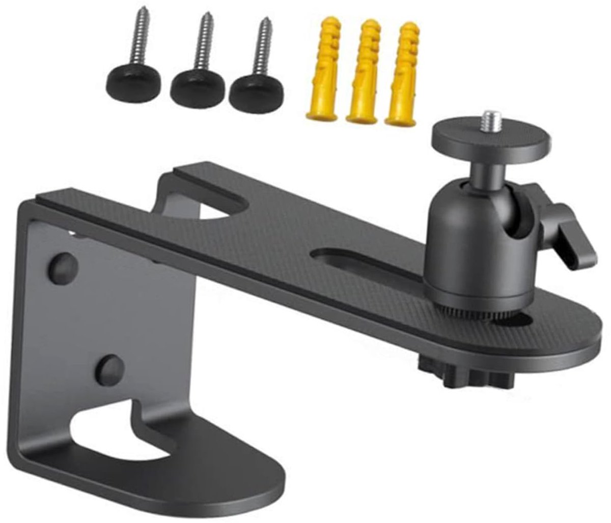Projector Beugel - Wandmontage Houder - Thuisbioscoop Inrichten - Verstelbare Hoek - 24x10cm - Zwart