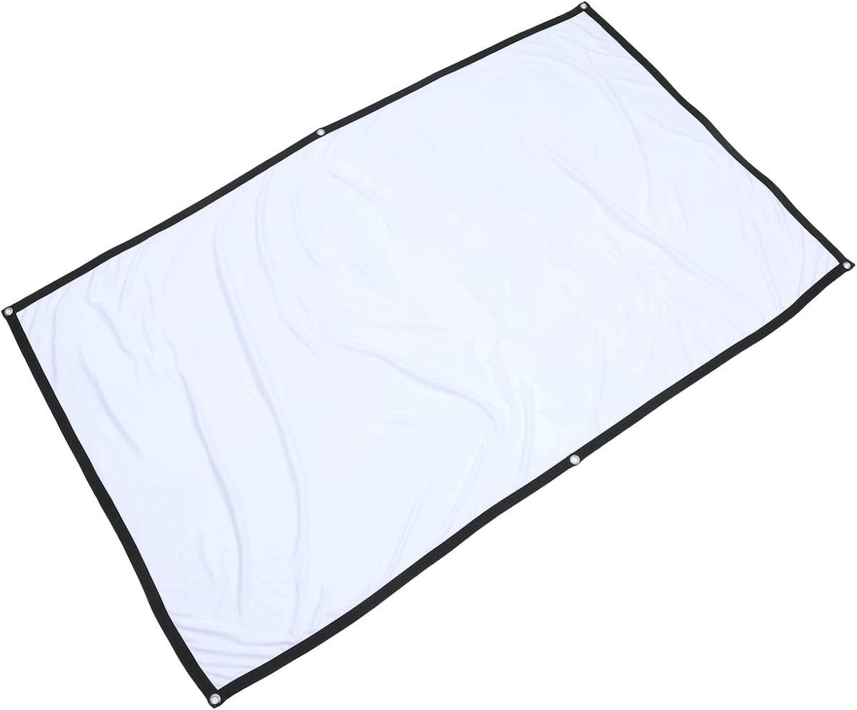 Projectiescherm Set - Vouwbaar Scherm - Thuisbioscoop Presentatie - Kreukvrij Polyester - 186 x 105 cm - Wit