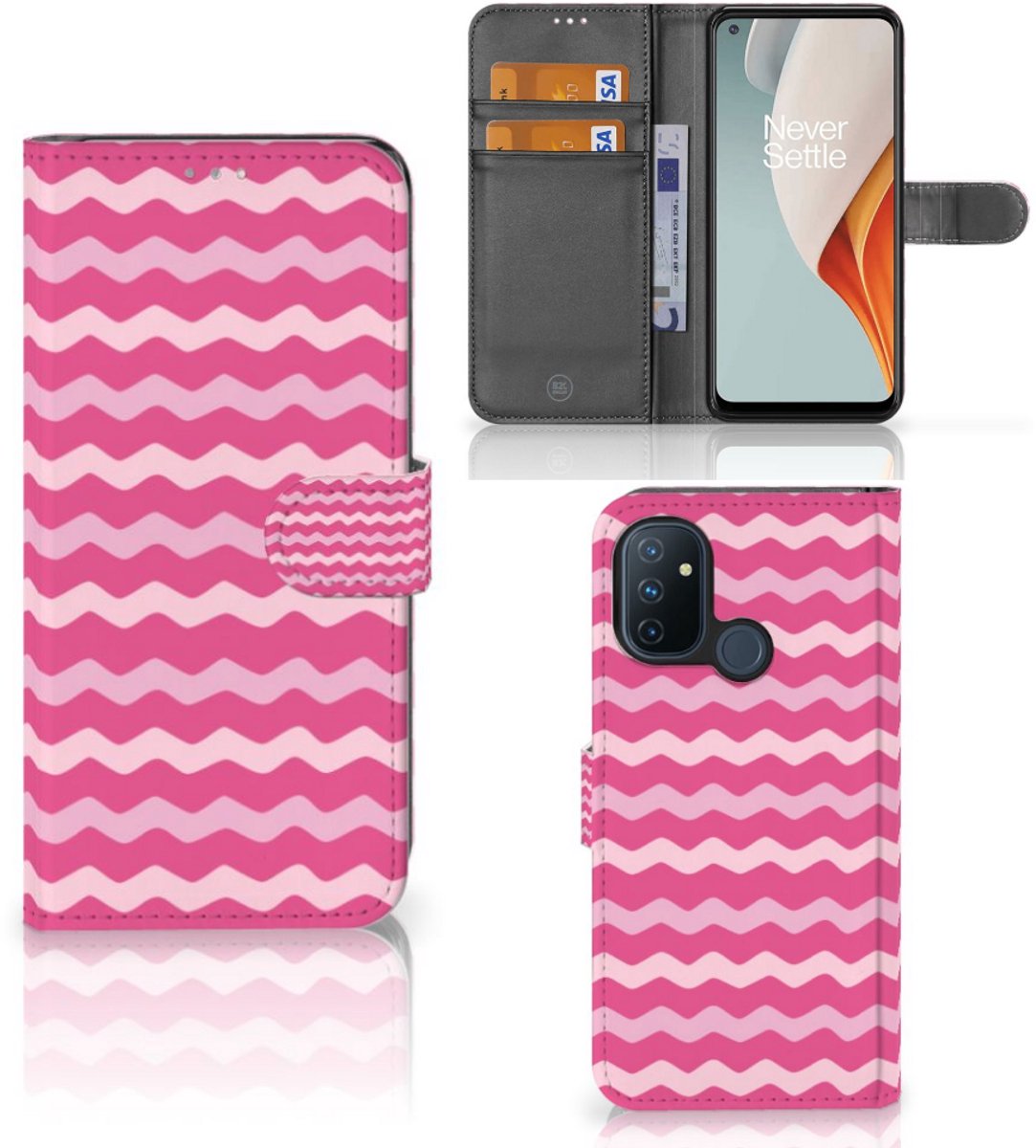 OnePlus Nord N100 Telefoon Hoesje Waves Pink