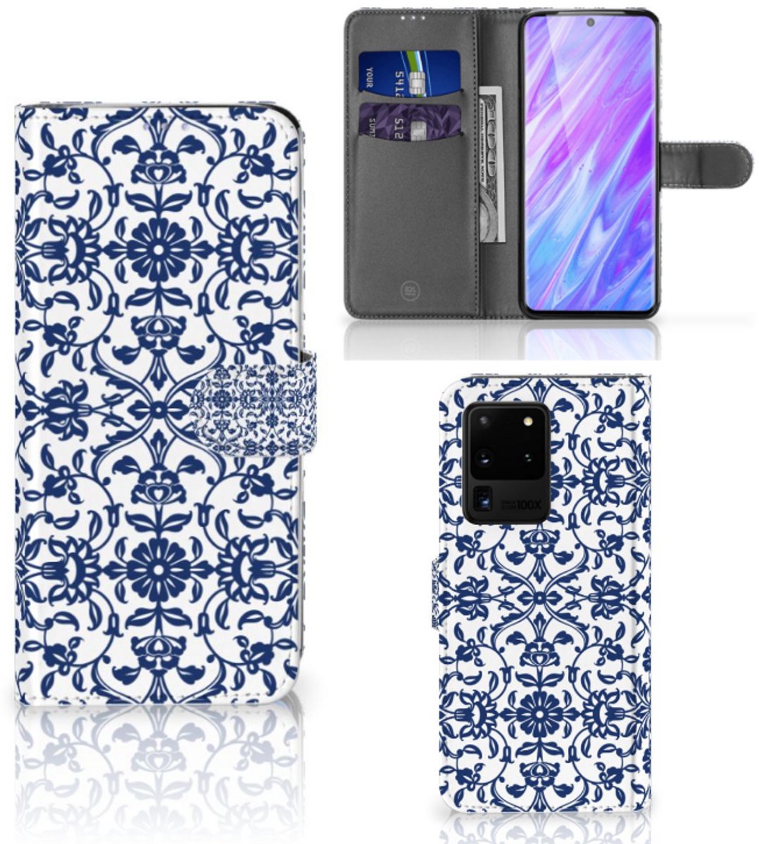 Samsung Galaxy S20 Ultra Hoesje Flower Blue