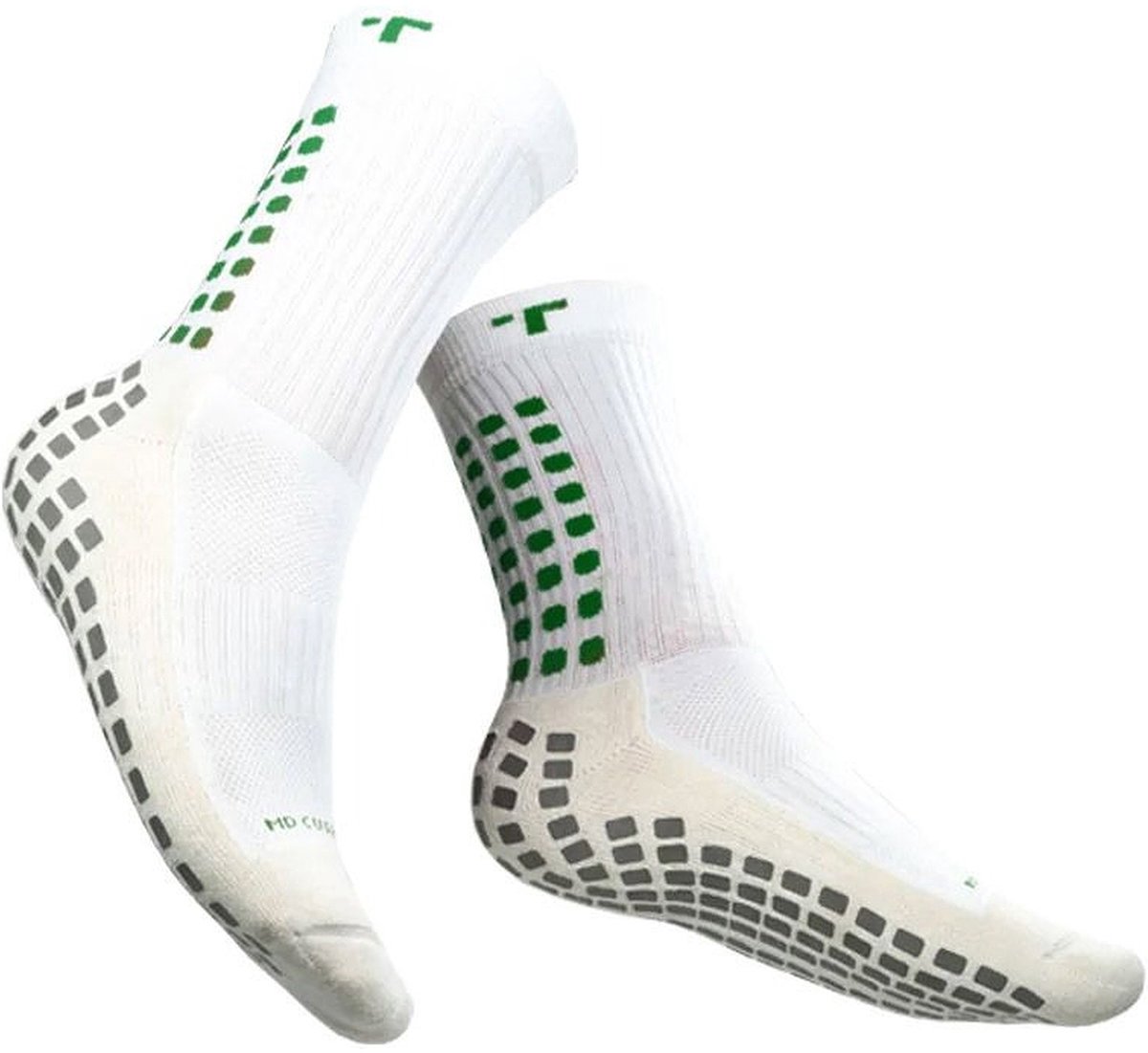 Trusox Mid-Calf Cushion Crew 3.0 Gripsokken - Groen / Wit | Maat: 34,5-38,5