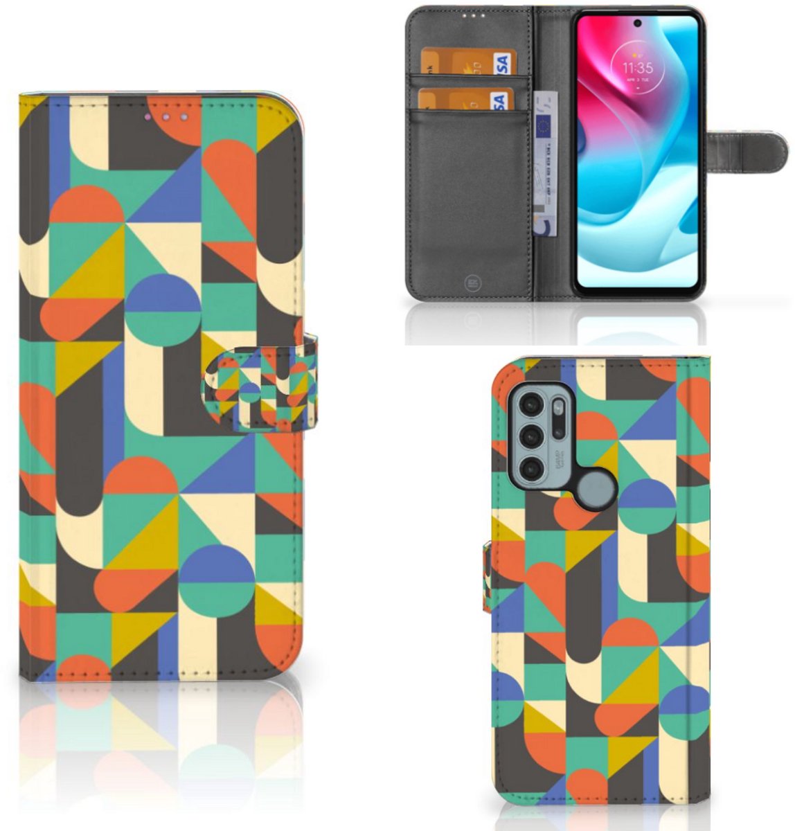 Motorola Moto G60s Telefoon Hoesje Funky Retro
