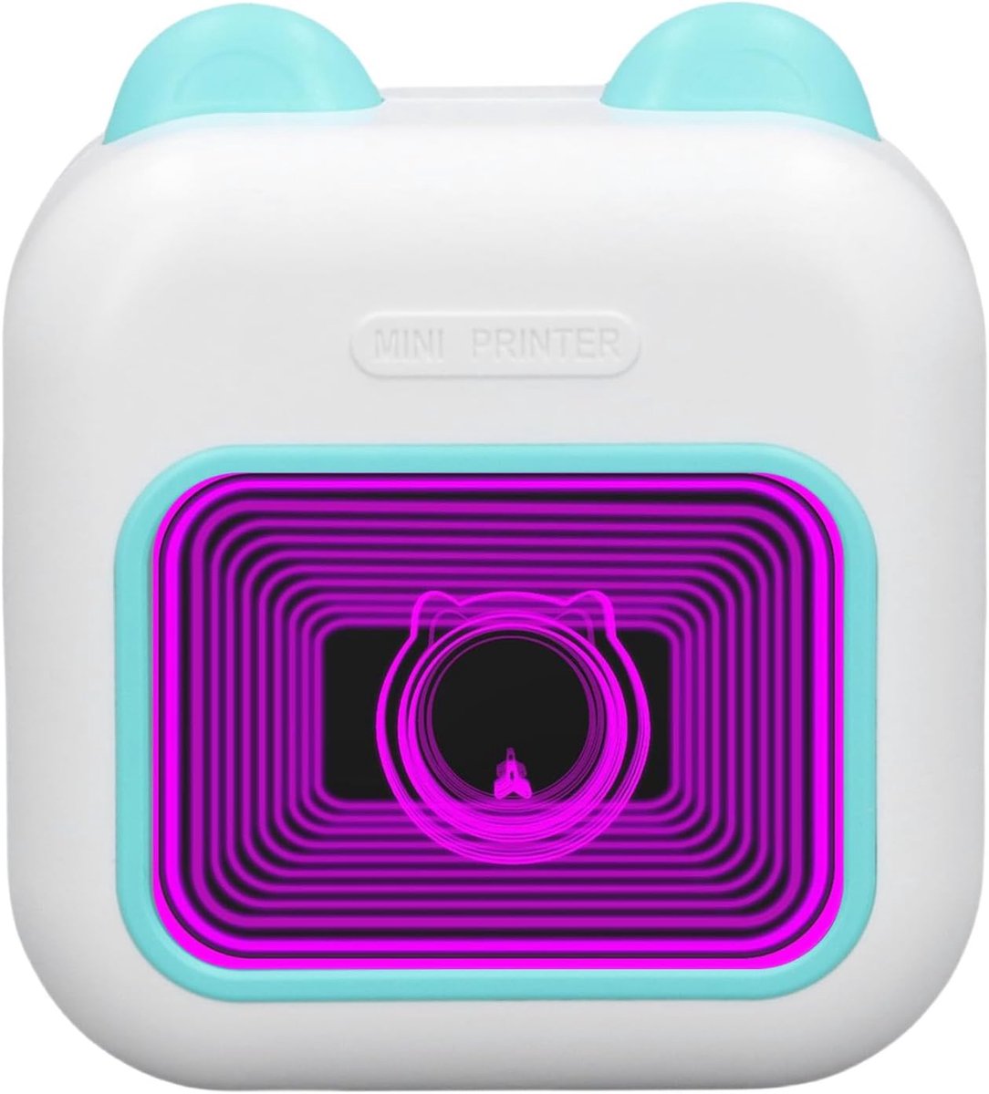 Zakprinter - Mini printer draagbaar - Direct printen onderweg - 7-kleuren ademend licht - Compact en lichtgewicht