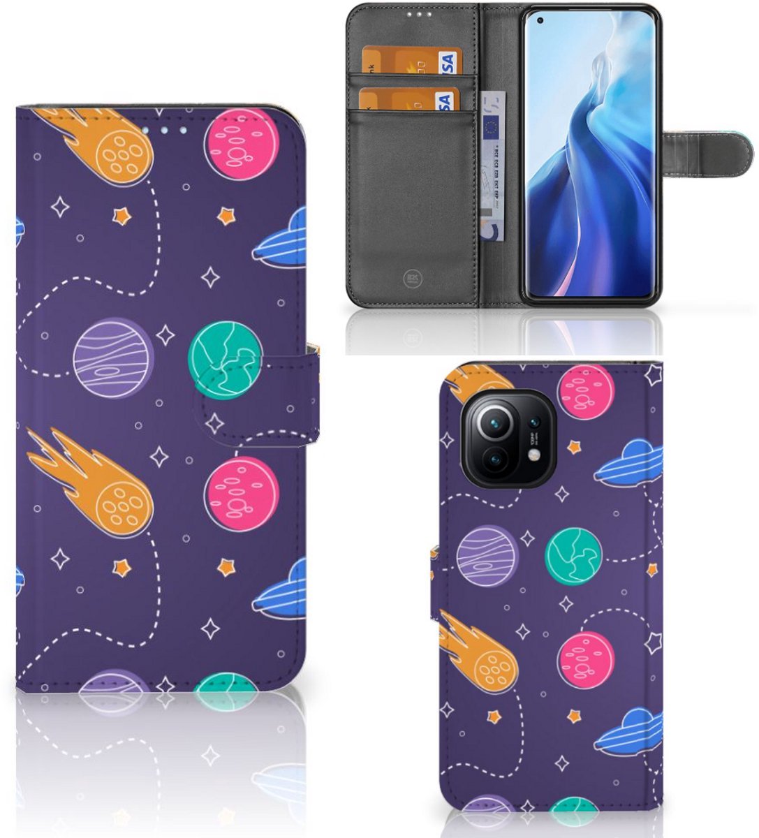Boekhoesje voor Xiaomi Mi 11 Wallet Case met Pasjes Space